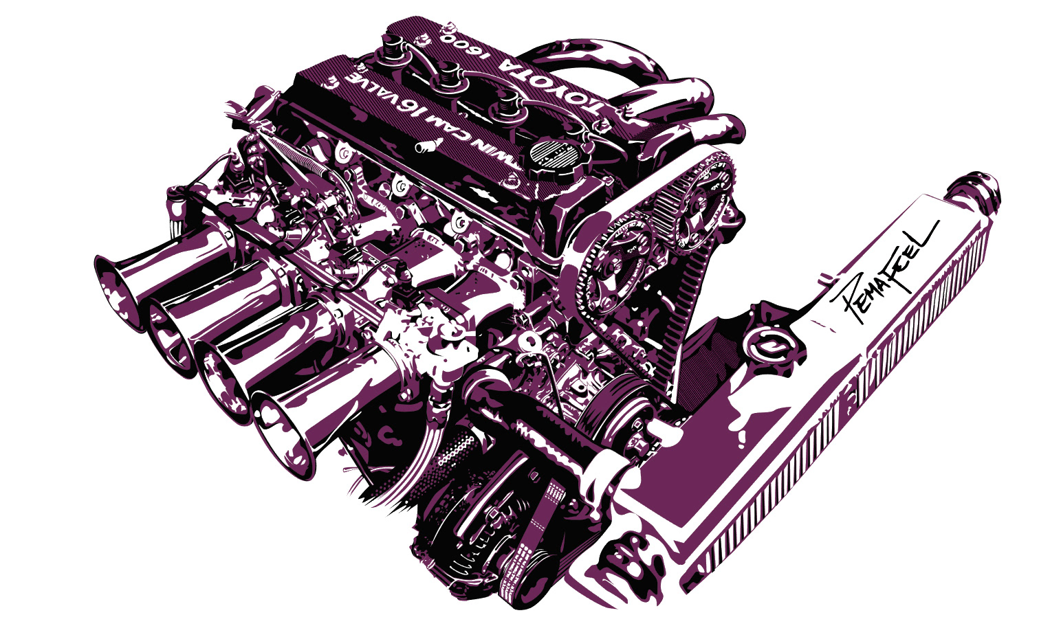 Mechanical components — vector illustration