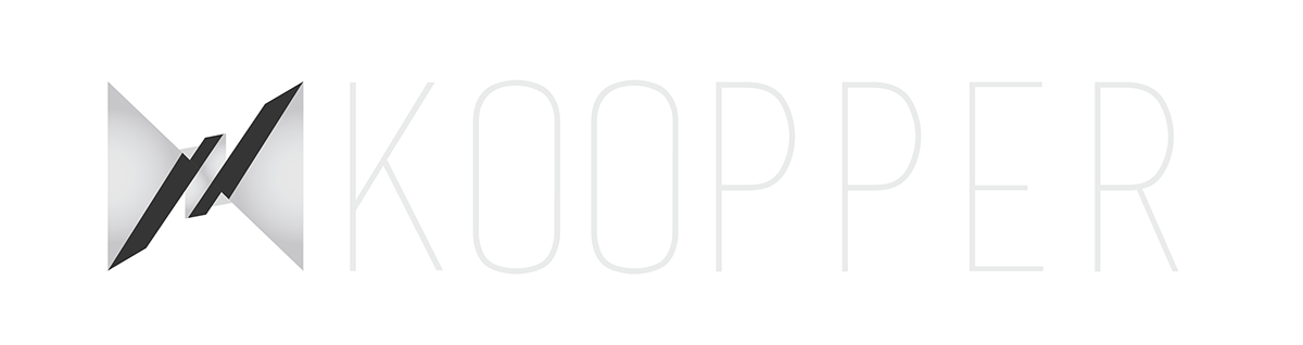 KOOPPER horizontal logo: the folded K mark and wordmark