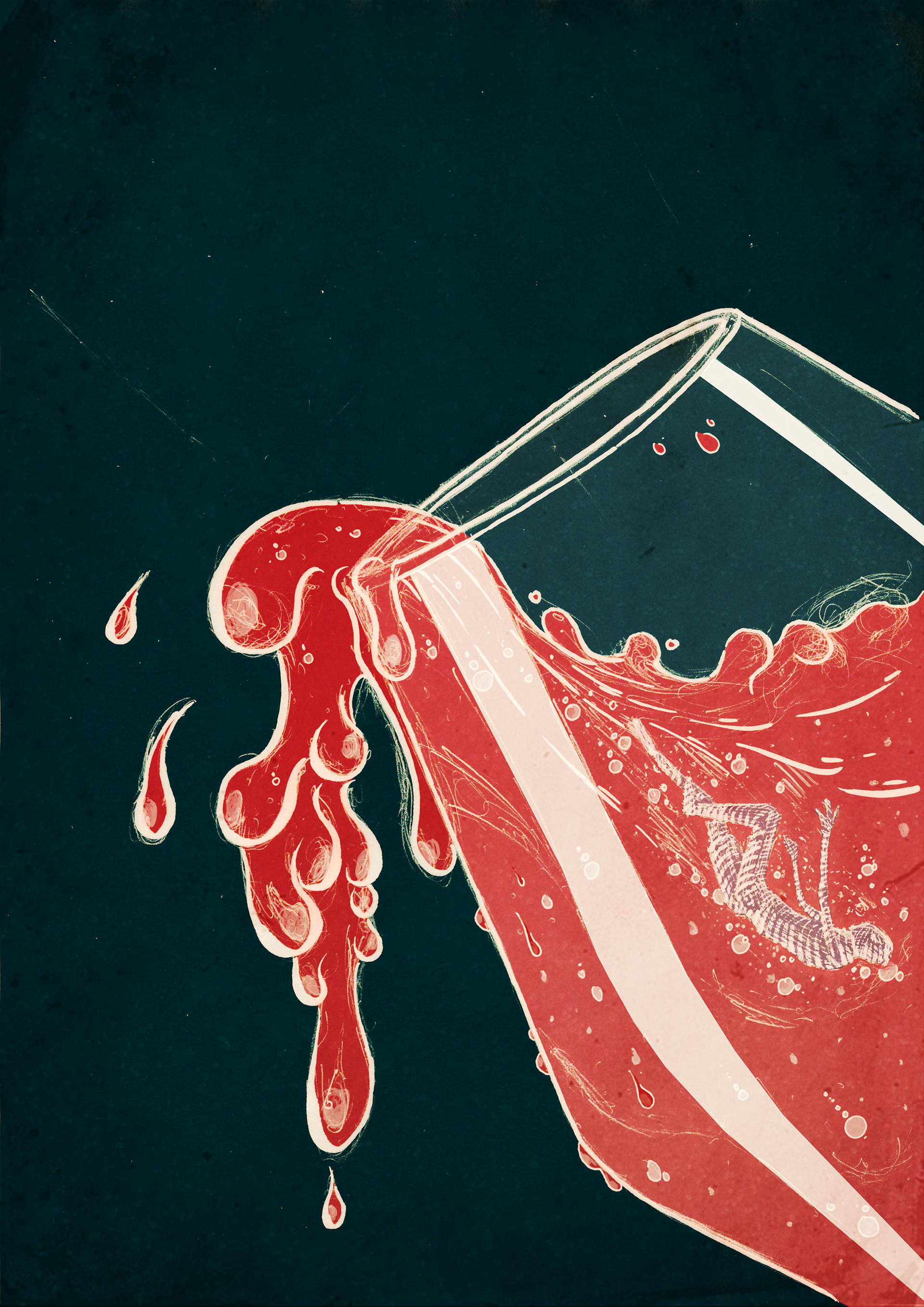 Bebida com álcool illustration: the tipped glass without text