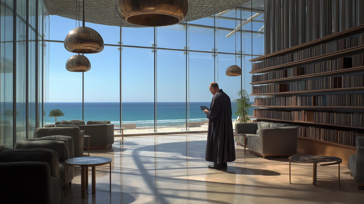 AI Visual Studies — Glass atrium