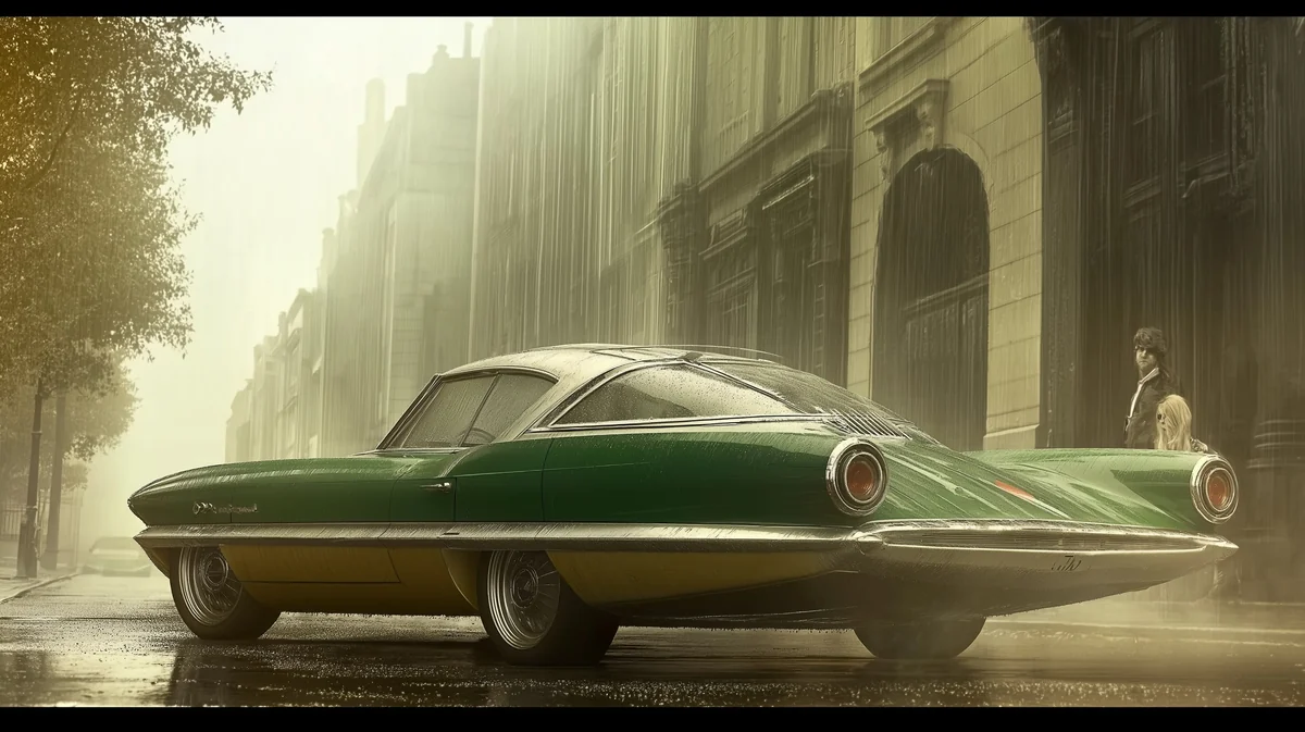 Green streamliner — AI visual study