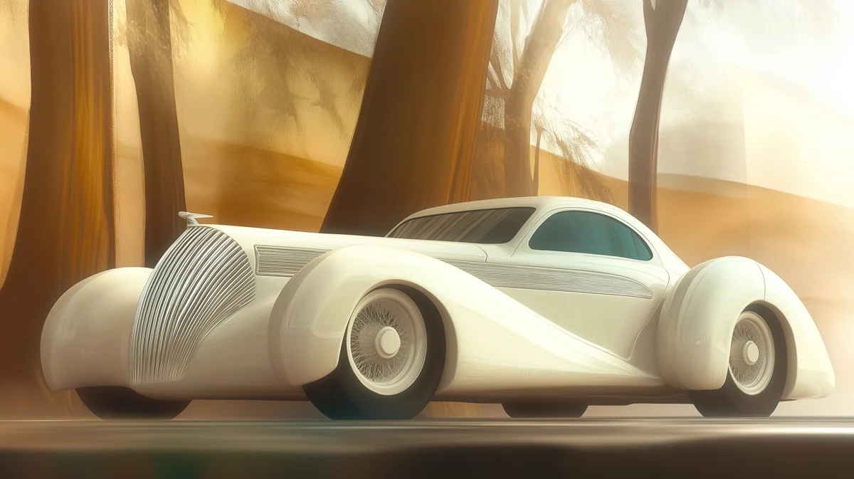 Streamline in white — AI visual study