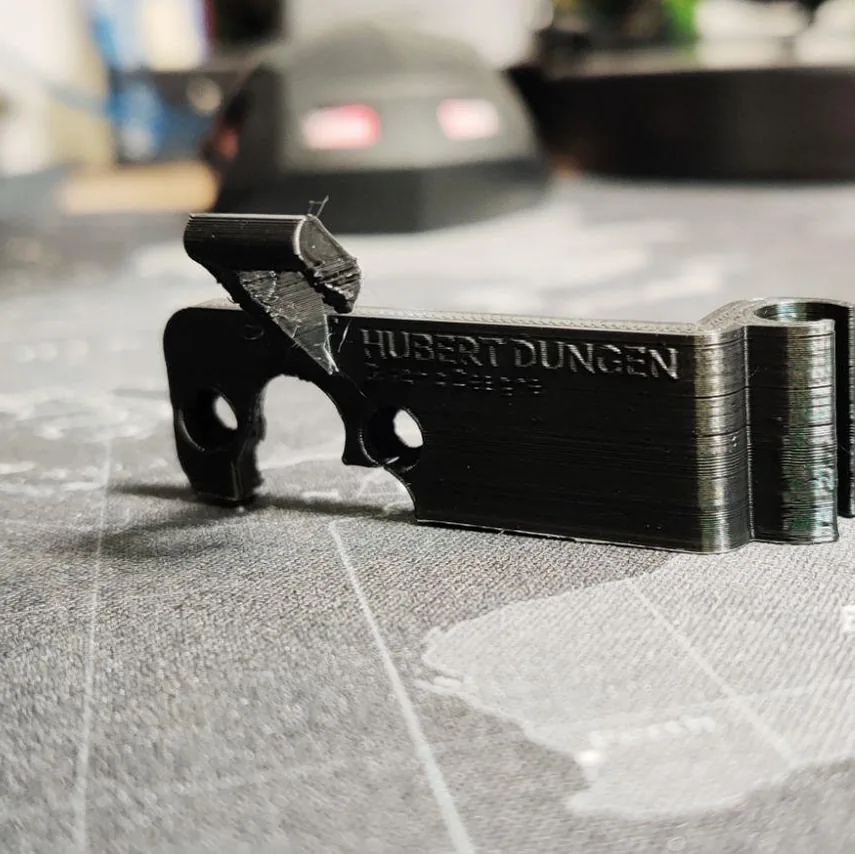 Printed Ender filament guide with its arm