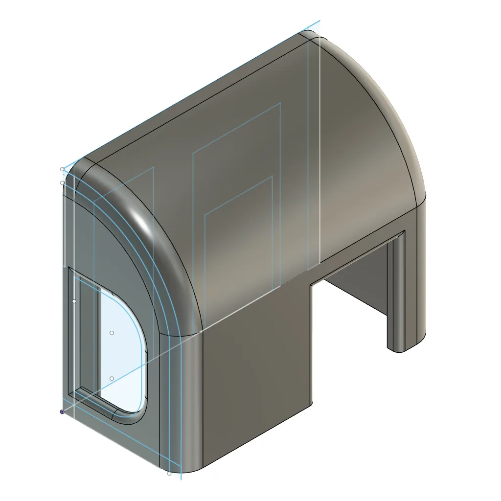 QIDI Plus 4 power switch cover, CAD preview