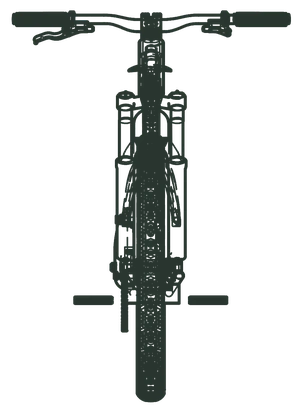 Front view of the bicycle