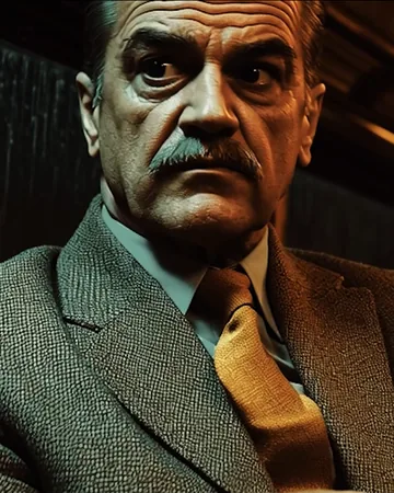 Duarte Montalvão, grey-haired, in a suit and tie, staring ahead