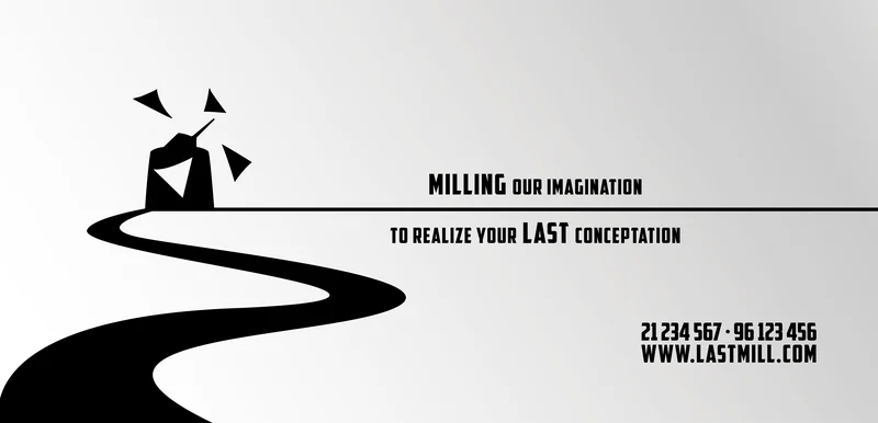Business card — reverse with the road and the tagline