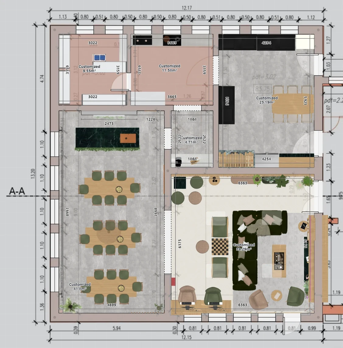 Proposed functional floor plan