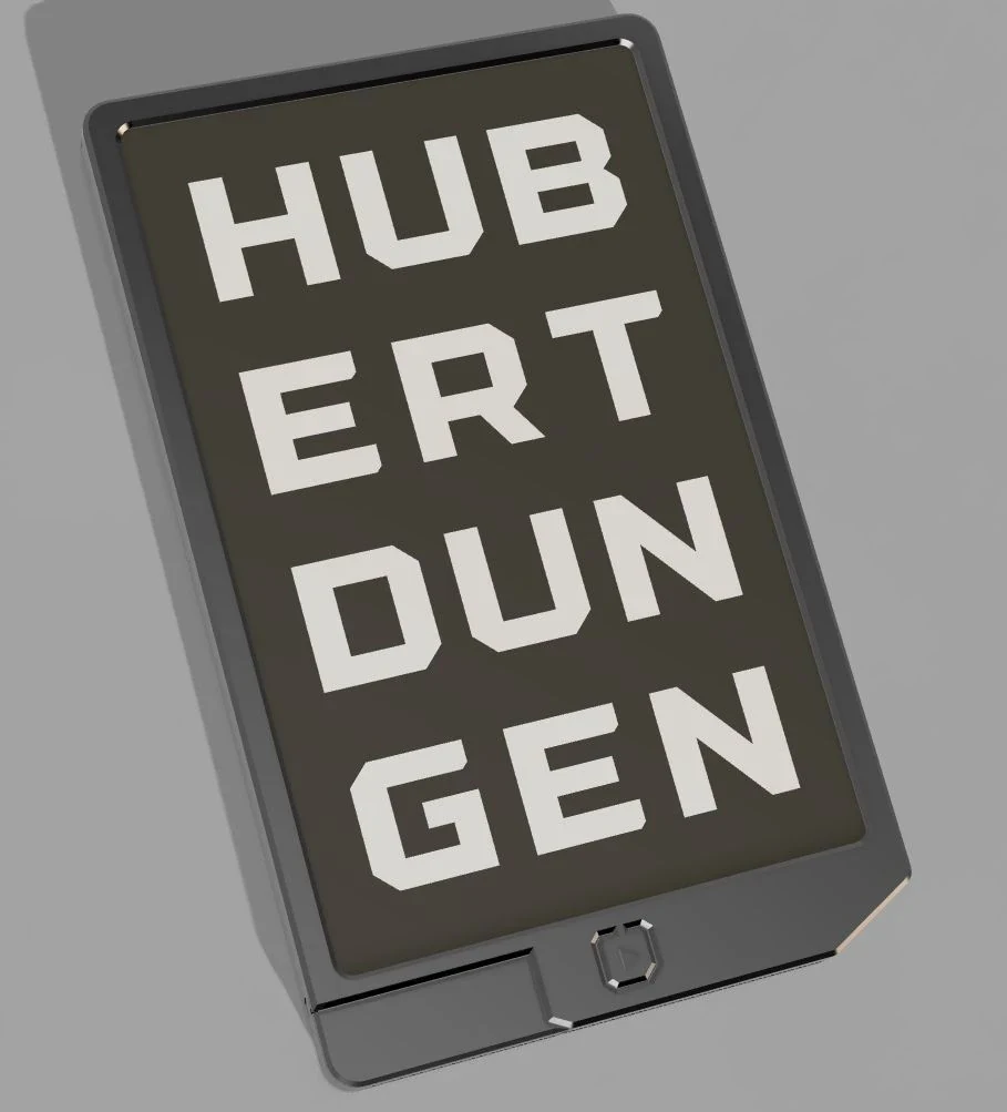 Original CAD visualisation of the physical portfolio front enclosure